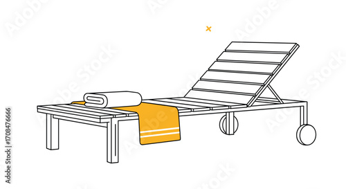 A relaxing lounge chair awaits your next vacation.