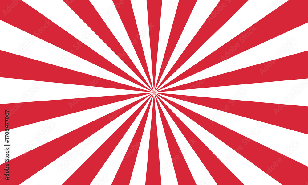 Fototapeta premium Radiant Red and White Sunburst Pattern Abstract Background Illustration