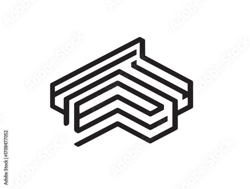 Dynamic 3D Arrow Illustration in Stylish Vector Format