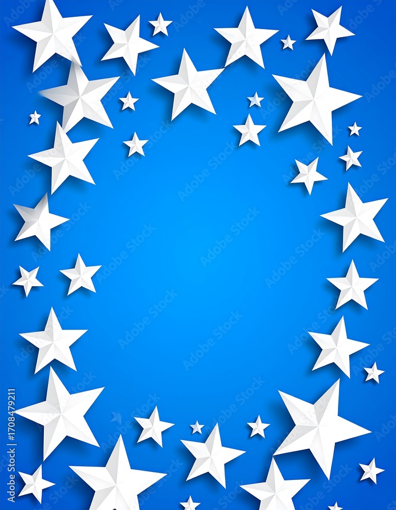 Obraz premium White stars on a blue background