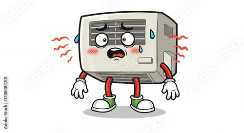 Cartoon air conditioner character