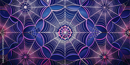 Abstract seamless floral pattern with blue flowers, a decorative vector design for a vintage textile or ceramic tile backdrop