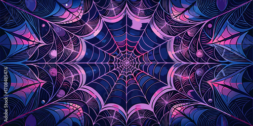 Abstract seamless floral pattern with pink and purple heart shapes, a digital art vector illustration for a romantic wallpaper or backdrop