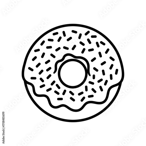 Donut Illustration Sprinkles & Glaze