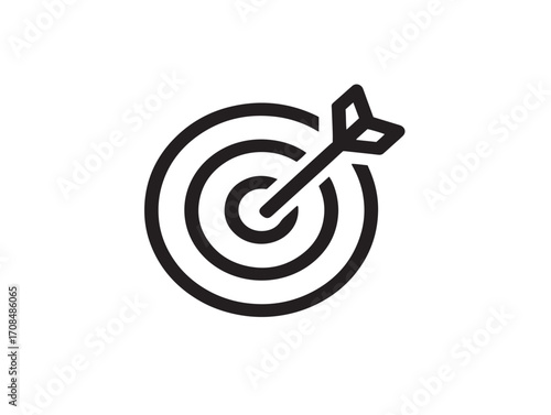 Unique Arrow Target Symbol in Clean Vector Illustration