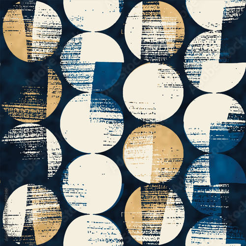 Watercolor-Dyed Effect Broken Dots Pattern