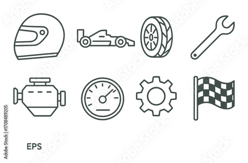 Media professionals line icons set: journalists, photographers, broadcasters
