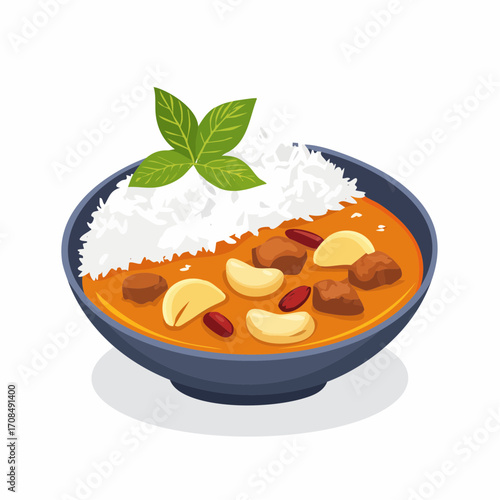 Thailändisches Massaman-Curry mit Rind