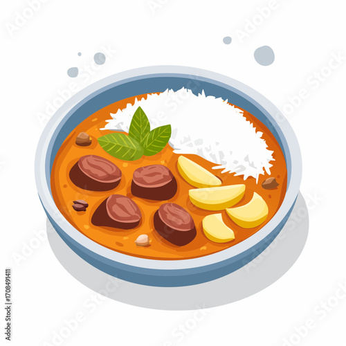 Thailändisches Massaman-Curry mit Rind