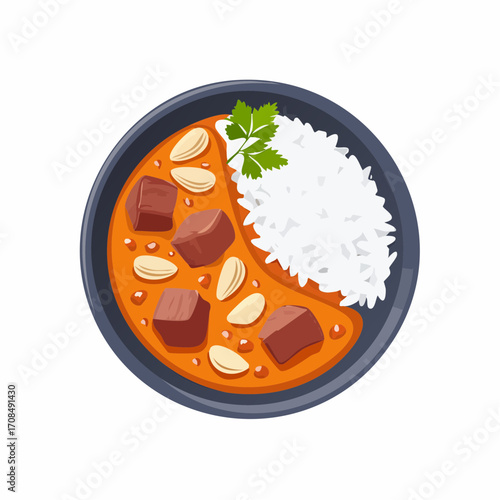 Thailändisches Massaman-Curry mit Rind