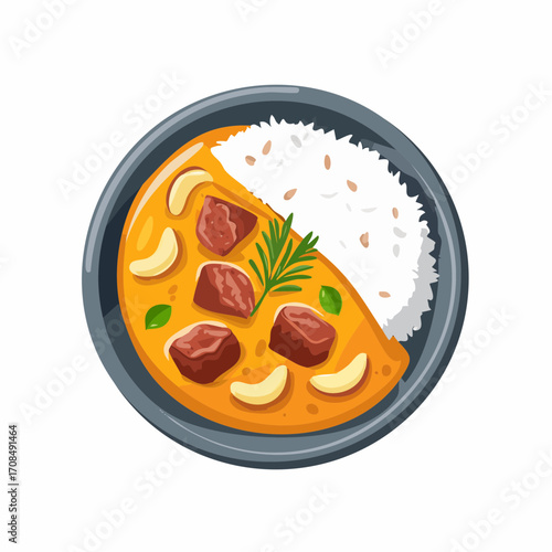 Thailändisches Massaman-Curry mit Rind