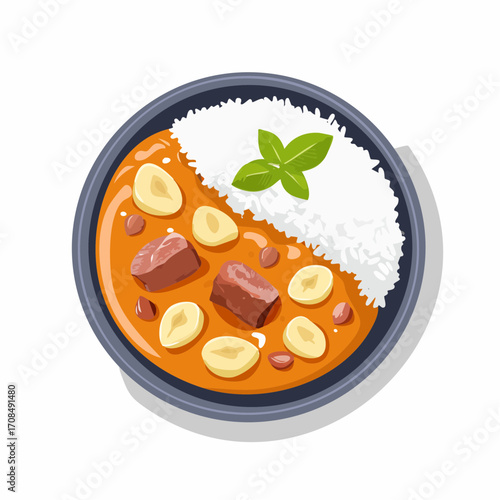 Thailändisches Massaman-Curry mit Rind