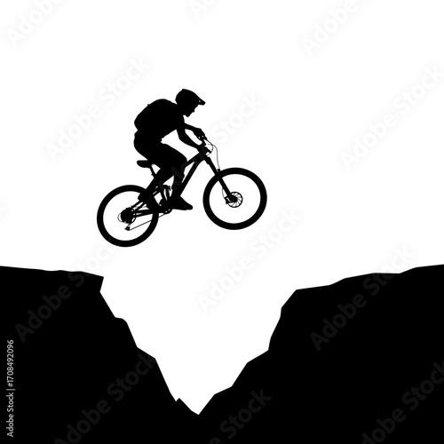 silhouette of a biker