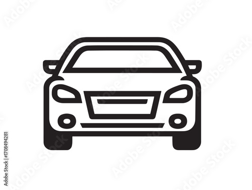 Professional Car Symbol in Clean Sleek Stock Vector