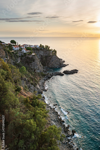 Stalettì, province of Catanzaro, Calabria, Italy, Europe, small beaches at Punta Stalettì in the Gulf of Squillace