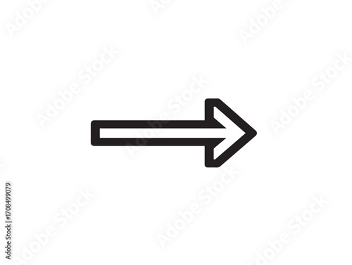 Simple drawn arrow symbol vector in stylish minimal design