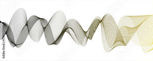 Abstract modern background with flowing wave lines in gradient shades of gray and aqua. curved, Smooth curves and gradient tones of light to deep blue motion. Airy and minimal, suitable for technolog