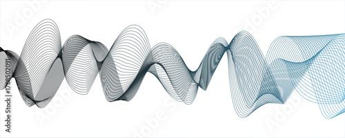 Abstract colorful wave line transparent background modern stream wave background and wave curve lines background. Business Illustration pattern of lines in transparent background.