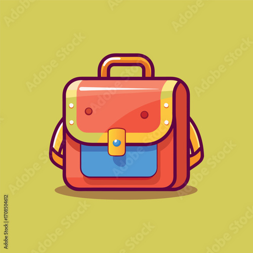 Cartoon classic school beg illustration art