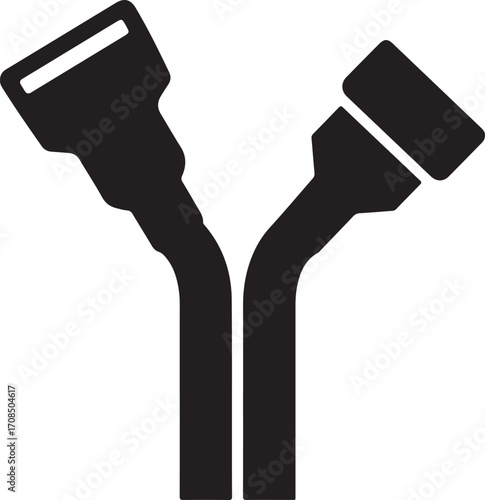Black split cable connector wire