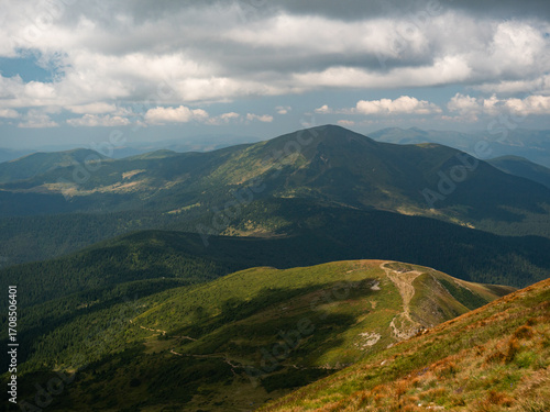 Carpathian mountains view