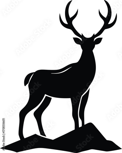 deer silhouette vector icon