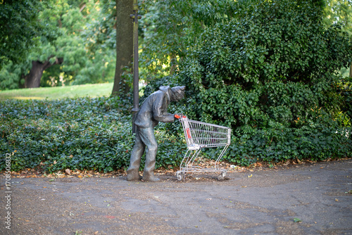 man with shopping cart