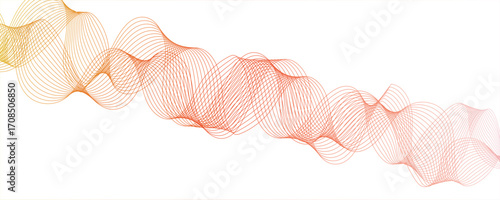Abstract modern background with flowing wave lines in gradient shades of pink and aqua. curved, Smooth curves and gradient tones of light to deep blue motion. Airy and minimal, suitable for technolog