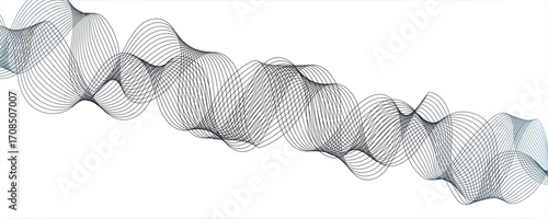 Abstract colorful wave line transparent background modern stream wave background and wave curve lines background. Business Illustration pattern of lines in transparent background. gray blend digital