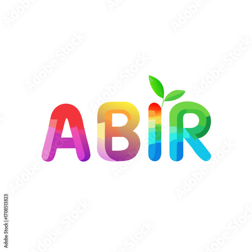 word spring written with colorful flowers