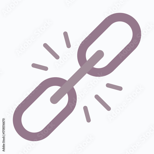 Link Chain Hyperlink Isolated Vector Flat Style Icon,