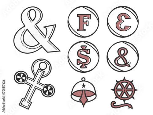 Vector illustration of a set of business and web icons and symbols