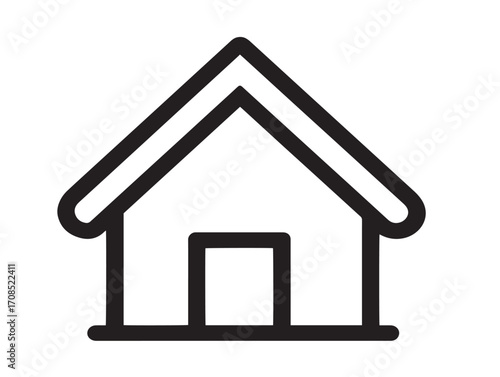Fun celebration house party illustration in decorative clean line vector