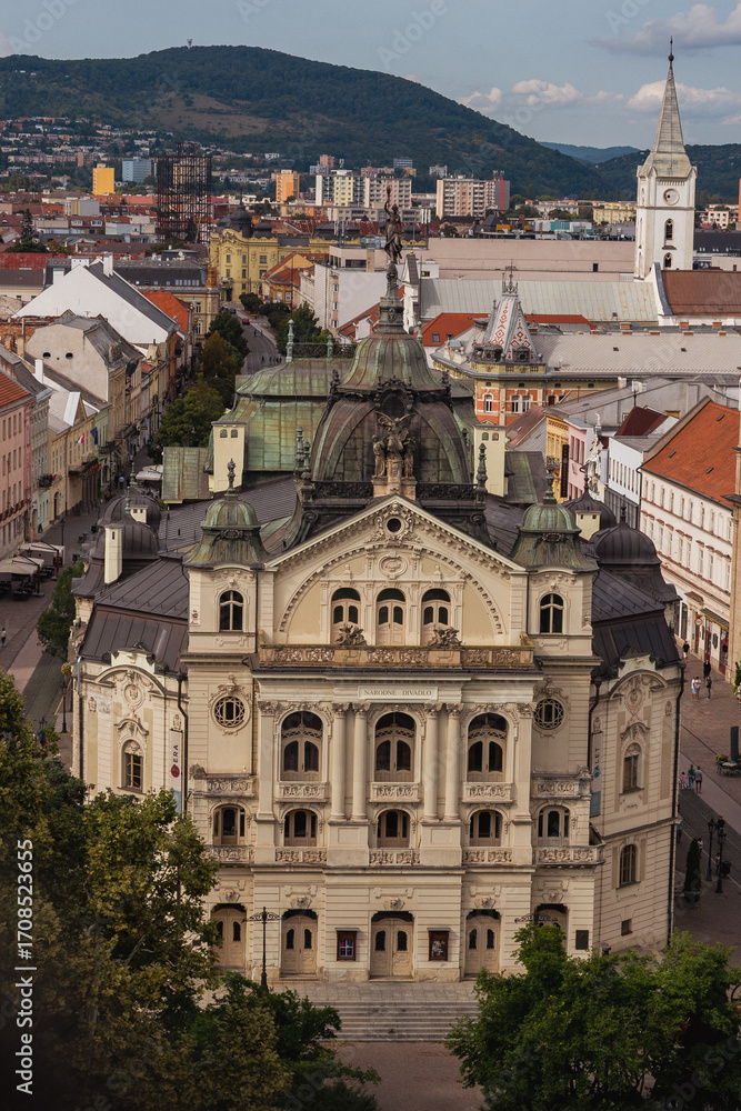 Obraz premium view of Kosice Slovakia from above