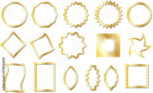 Vector set of gold laurel wreaths