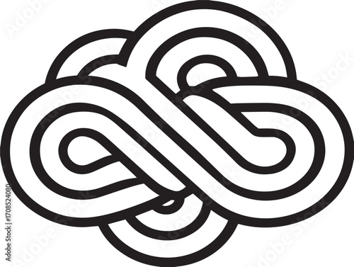 Modern hybrid cloud technology illustration with clean artistic vector design