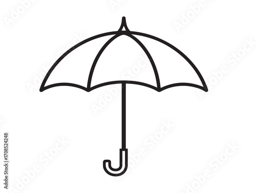 Security and insurance protection icon in stylish outlined vector art