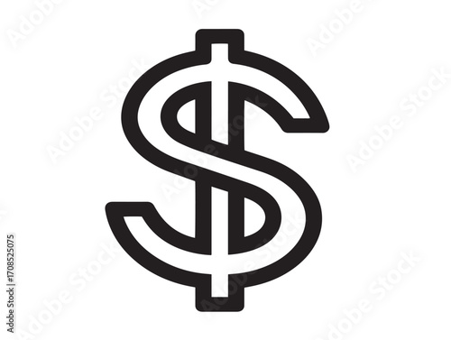 Attractive money icon illustration created in clean modern line drawing