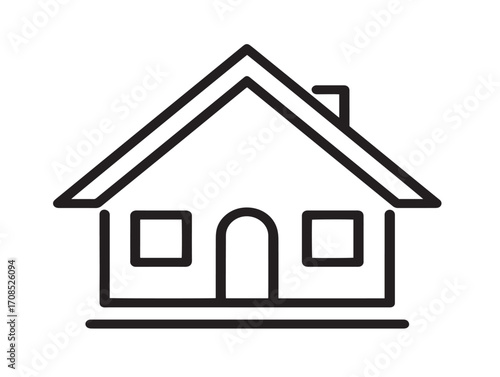 Unique open house illustration designed with refined modern line art