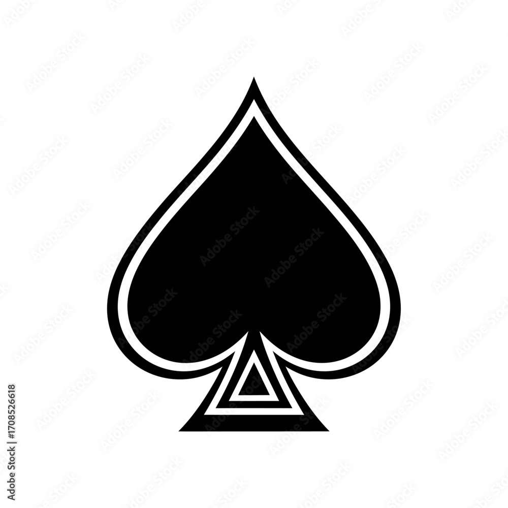 Fototapeta premium playing cards icon,ace of spades isolated