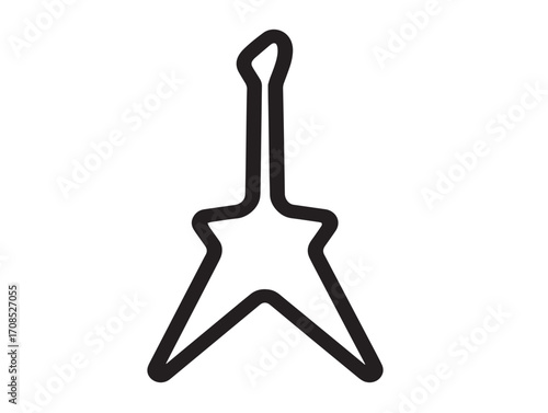 Rock star vector line art stock image for creativity