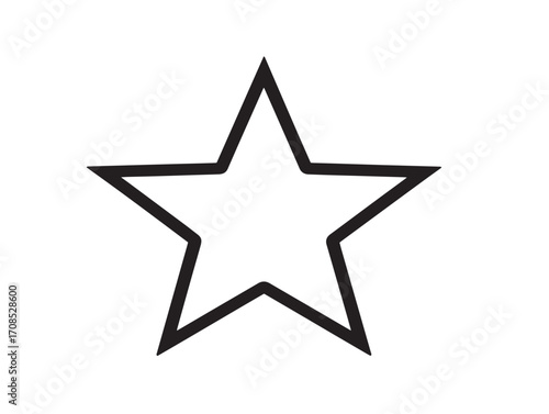 Elegant star border stock vector image with modern outline design