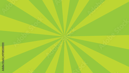 Lime Green Sunburst Radial Background Pattern vector