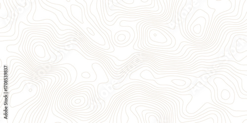 Abstract black and white topographic contours lines of mountains. Topography map art curve drawing. vector illustration.	