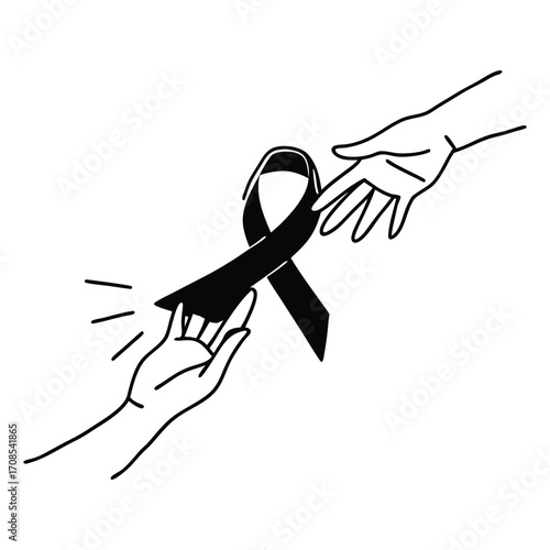 Print Ribbon morphing into helping hands