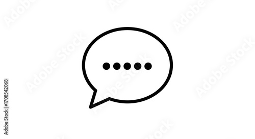 Minimalistic speech bubble icon for modern communication