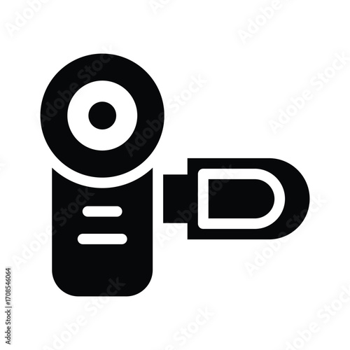 camcorder glyph icon illustration vector graphic.eps