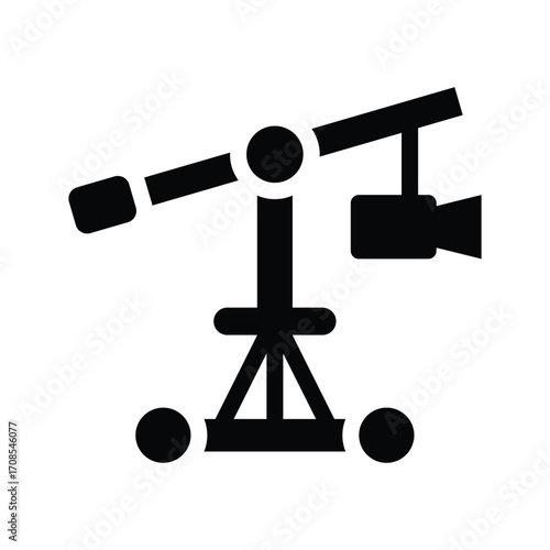 camera crane glyph icon illustration vector graphic.eps