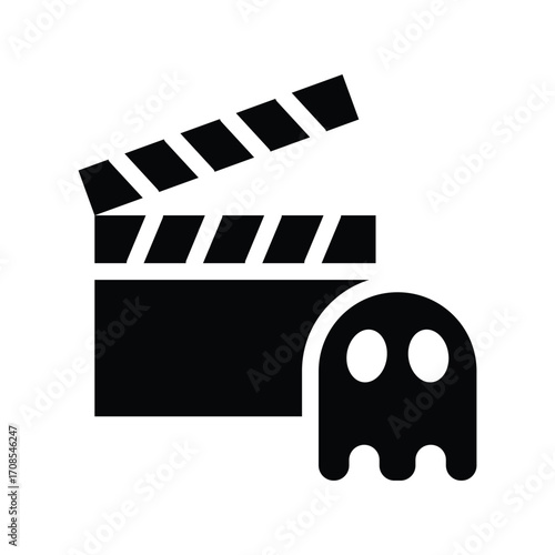 horror movie glyph icon illustration vector graphic.eps