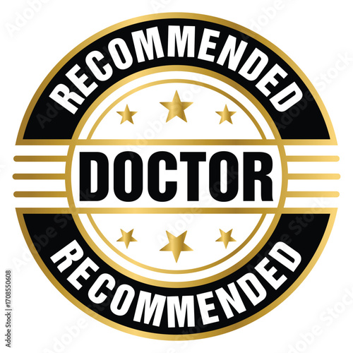 Doctor recommended logo icon vector template